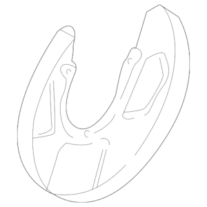 1988 - 2002 Volkswagen Brake Dust Shield 191-615-611-D