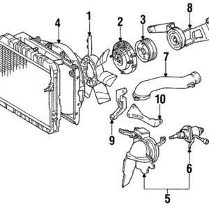 1991 - 1992 Toyota Mount Bar Adjust Bracket 16381-61060