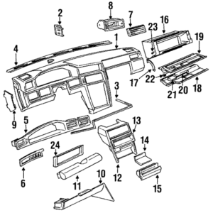1991 - 1994 Volvo Glove Box Lock Kit 1379682