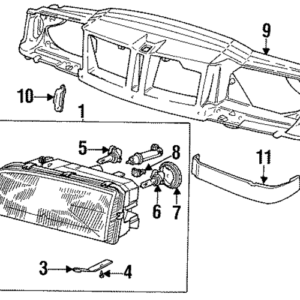 1994 - 1997 Volvo Headlight Molding 9151238