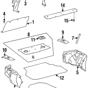 1995 - 1996 Toyota Floor Mat 64711-16130-C0