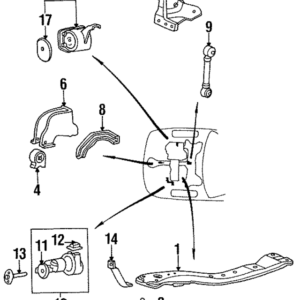 1995 - 1998 Hyundai Alternator Brace 21626-35000