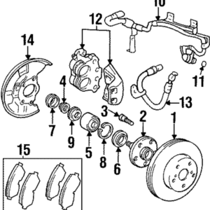 1995 - 1998 Lexus Disc Brake Pad Set 04465-30080