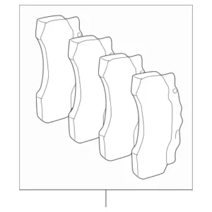 1996 - 2004 Mercedes-Benz Disc Brake Pad Set 004-420-02-20-67