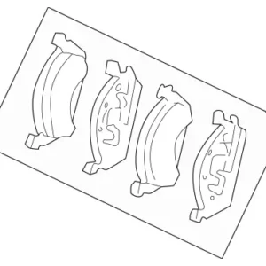 1998 - 2005 Mercedes-Benz Disc Brake Pad Set 163-420-12-20