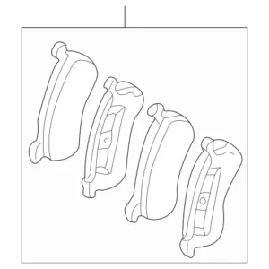 1998 - 2005 Mercedes-Benz Disc Brake Pad Set 163-420-14-20-41