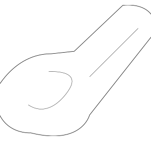 1998 - 2010 Volkswagen Tow Hook 1C0-803-615-A