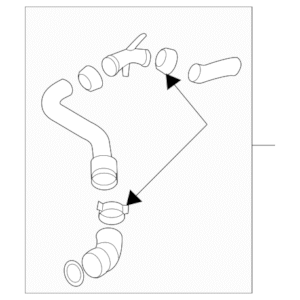 1999 - 2006 Volkswagen Radiator Coolant Hose 1J0-122-101-R