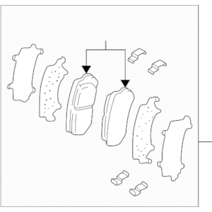 2000 - 2006 Mazda Disc Brake Pad Set Front LDY7-33-23ZA