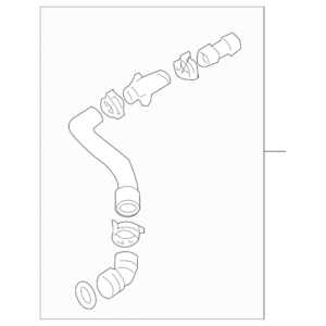 2002 - 2006 Volkswagen Radiator Coolant Hose 1J0-122-101-A