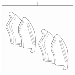 2002 - 2018 Mercedes-Benz Disc Brake Pad Set 008-420-43-20