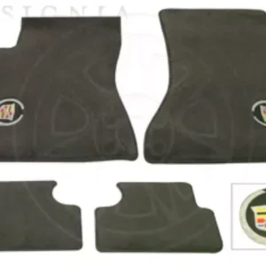 2003 - 2007 Cadillac Front And Rear Carpeted Floor Mats In Ebony With Cadillac Logo 17801382