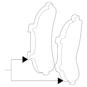 2003 - 2009 Mazda Disc Brake Pad Set Front 1F60-49-280A