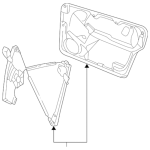 2003 - 2010 Volkswagen Window Regulator 1Y0-837-462-F