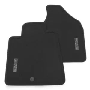 2007 - 2008 GMC Front Carpeted Floor Mats In Ebony With Gmc Logo 19201660