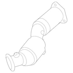 2007 - 2009 Volkswagen Exhaust Intermediate Pipe 7L8-254-300-KX